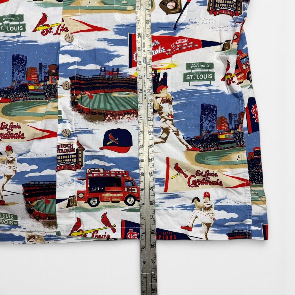 Reyn Spooner MLB St. Louis Cardinals Scenic Print Shirt Mens XXL Busch Stadium - Picture 7 of 11